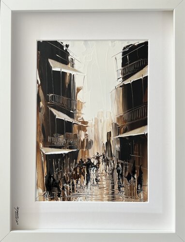 Action.In the city.♥️Love par Eka Peradze, Peinture en vente sur Singulart