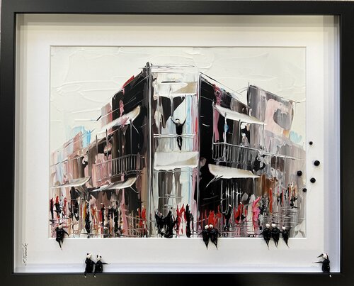 Action.In the city.♥️Love par Eka Peradze, Peinture en vente sur Singulart