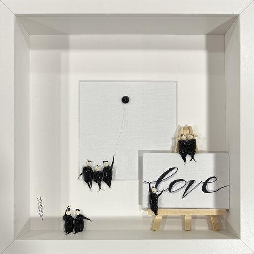 Action.Freedom. Love ❤️.♥️Ek par Eka Peradze, Peinture en vente sur Singulart