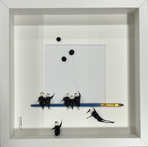 Action.Freedom. Love ❤️.♥️Ek par Eka Peradze, Peinture en vente sur Singulart