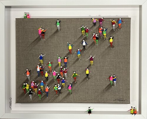 Action.Freedom. Love ❤️.♥️Ek par Eka Peradze, Peinture en vente sur Singulart