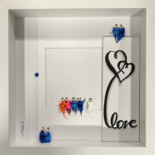 Action.Freedom. Love ❤️.♥️Ek by Eka Peradze, Painting for Sale on Singulart