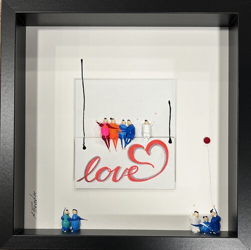 Action.Freedom. Love ❤️.♥️Ek by Eka Peradze, Painting for Sale on Singulart