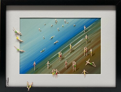 Action.Day on the beach II di Eka Peradze, Pittura in vendita su Singulart