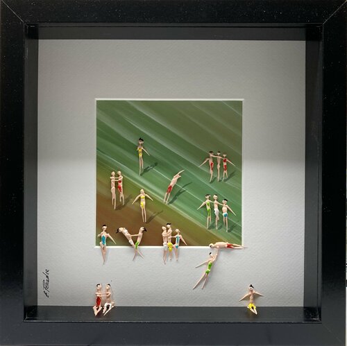 Action.Day on the beach II par Eka Peradze, Peinture en vente sur Singulart