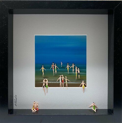 Action.Day on the beach II par Eka Peradze, Peinture en vente sur Singulart