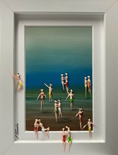Action.Day on the beach II par Eka Peradze, Peinture en vente sur Singulart