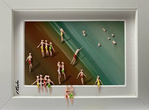 Action.Day on the beach II par Eka Peradze, Peinture en vente sur Singulart