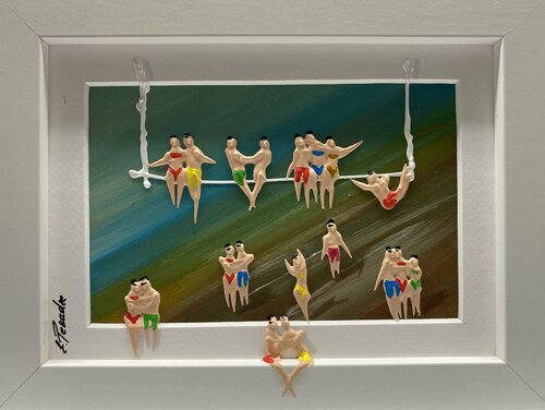 Action.Day on the beach II par Eka Peradze, Peinture en vente sur Singulart