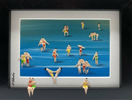 Action.Day on the beach 7 par Eka Peradze, Peinture en vente sur Singulart