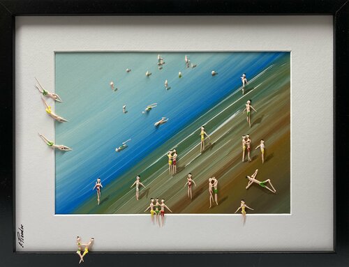 Action.Day on the beach 7 par Eka Peradze, Peinture en vente sur Singulart
