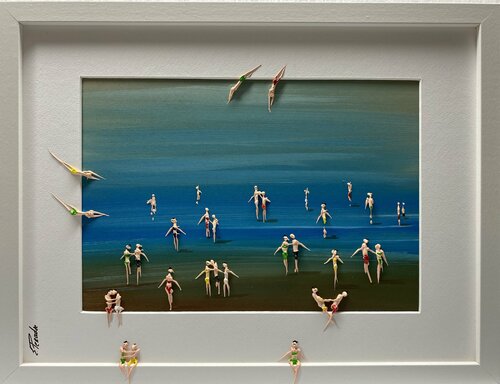 Action.Day on the beach 7 par Eka Peradze, Peinture en vente sur Singulart