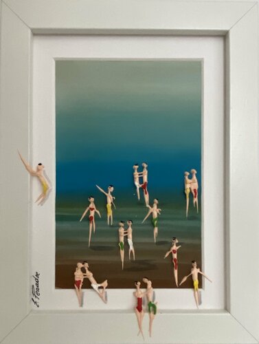 Action.Day on the beach 7 di Eka Peradze, Pittura in vendita su Singulart