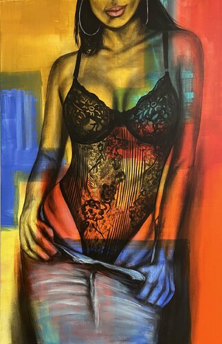 Action.Frau-2 de Eka Peradze, Pintura a la venta en Singulart