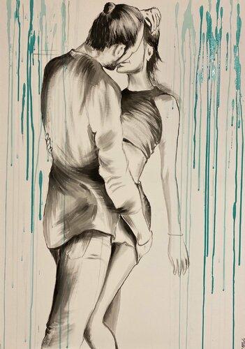 Action. Love-1 van Eka Peradze, Schilderij te koop op Singulart