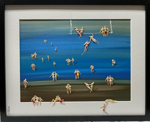 Action.Day on the beach 7o par Eka Peradze, Peinture en vente sur Singulart