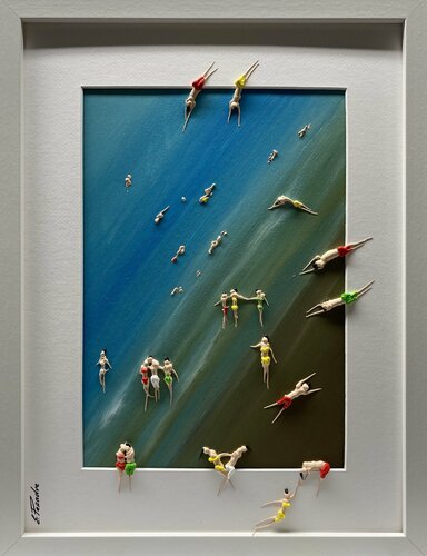 Action.Day on the beach 12o5io par Eka Peradze, Peinture en vente sur Singulart