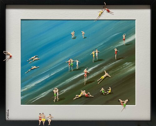 Action.Day on the beach 1tz par Eka Peradze, Peinture en vente sur Singulart