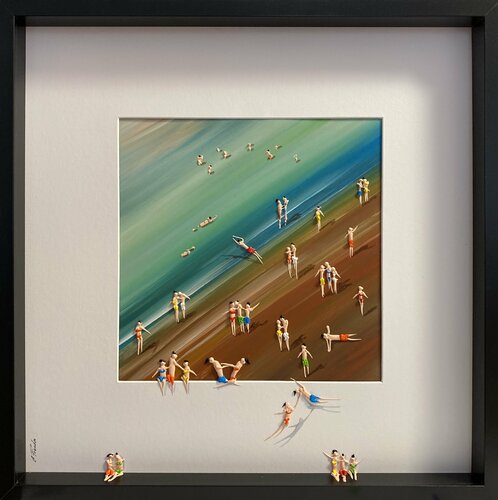 Action.Day on the beach 12-54 par Eka Peradze, Peinture en vente sur Singulart
