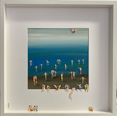 Action.Day on the beach 12-54 par Eka Peradze, Peinture en vente sur Singulart
