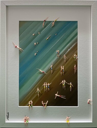 Action.Day on the beach 1io5io di Eka Peradze, Pittura in vendita su Singulart