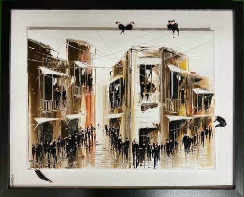 Action.In the city 31 di Eka Peradze, Pittura in vendita su Singulart