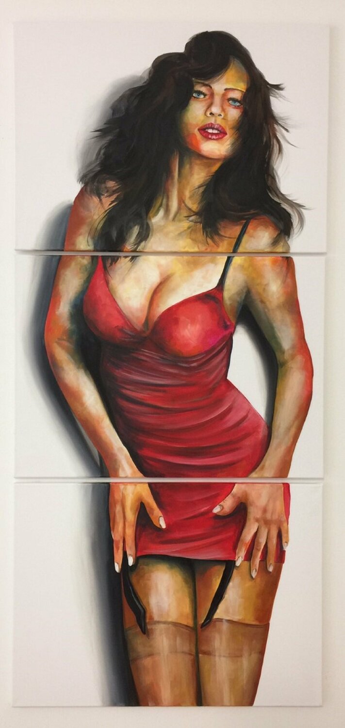 Frau. 3 parts  3x 50x70cm Eka Peradze