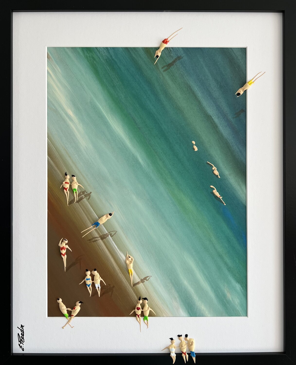 Summer SALE  DISCOUNT .Day on the beach Eka Peradze Originalgemälde zu verkaufen