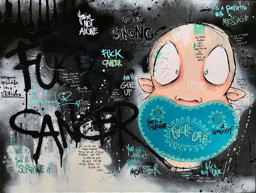 Max and the Monster by Dana Kathy, Painting for Sale on Singulart