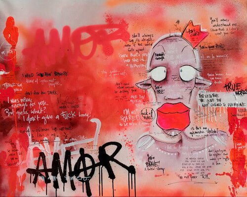 Too much to say - Jenaya Revlow by Dana Kathy, Painting for Sale on Singulart
