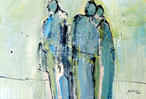 Versöhnliche Begegnung (1102) di Robert Süess, Pittura in vendita su Singulart