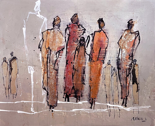 Gruppendynamik (2368) van Robert Süess, Schilderij te koop op Singulart
