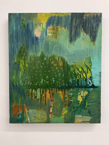 Landschaft, schnelle Fahrt van Annette Goessel, Schilderij te koop op Singulart