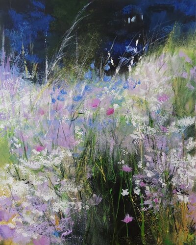 Lost in Flowers - Flowers Painting, Impressionism, Realism von Andrea Jacobi, Malerei kaufen auf Singulart