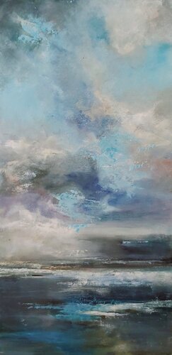 Clouds over the Sea - Seascape Painting. Realism. Impressionism. von Andrea Jacobi, Malerei kaufen auf Singulart