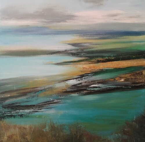 Silent Seascape 1 -  Seascape Painting. Realism. Impressionism. van Andrea Jacobi, Schilderij te koop op Singulart