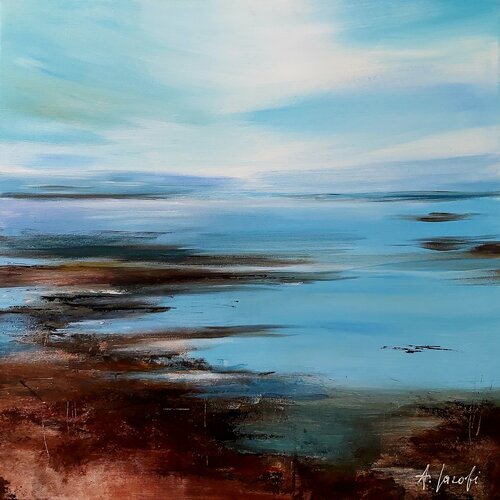 Silent Seascape 3 - Seascape Painting. Realism. Impressionism. Andrea Jacobi