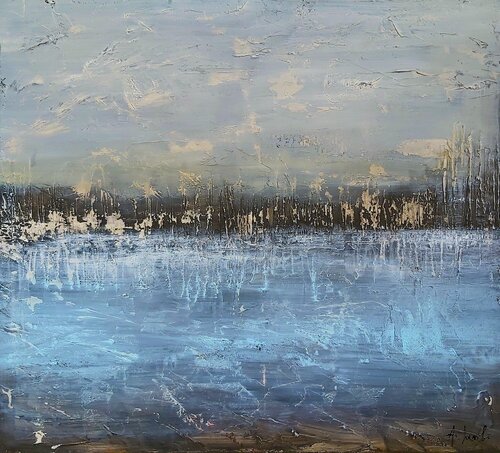 Behind the Horizon 2 - Abstract by Andrea Jacobi, Painting for Sale on Singulart