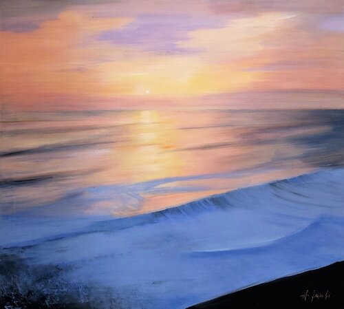 Endlessly 1. Seascape painting. di Andrea Jacobi, Pittura in vendita su Singulart