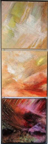 Sun Visits Earth 2 - Abstract Painting van Andrea Jacobi, Schilderij te koop op Singulart