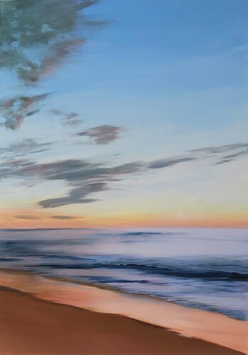 On the Shore - Seascape Painting. Realism. Impressionism. von Andrea Jacobi, Malerei kaufen auf Singulart
