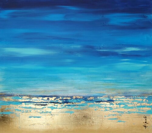 Follow the Ocean - Abstract von Andrea Jacobi, Malerei kaufen auf Singulart