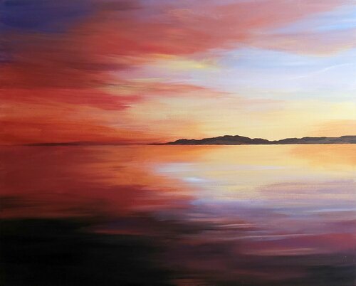 Sunset Vibes - Seascape Painting. Realism. Impressionism. von Andrea Jacobi, Malerei kaufen auf Singulart