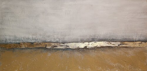 Golden Coast - Abstract di Andrea Jacobi, Pittura in vendita su Singulart