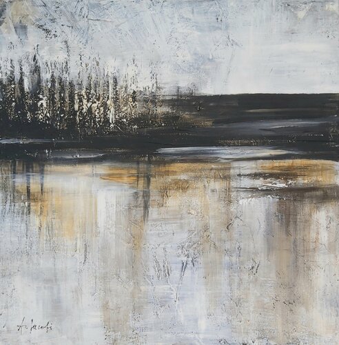Sunlight on its Way - Abstract by Andrea Jacobi, Painting for Sale on Singulart