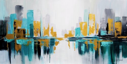 Urban Reflections 4 - Abstract von Andrea Jacobi, Malerei kaufen auf Singulart