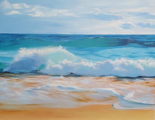 Ocean Waves - Seascape Painting. Realism. Impressionism. von Andrea Jacobi, Malerei kaufen auf Singulart