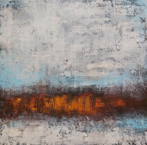 Glowing Surface 2 - Abstract by Andrea Jacobi, Painting for Sale on Singulart