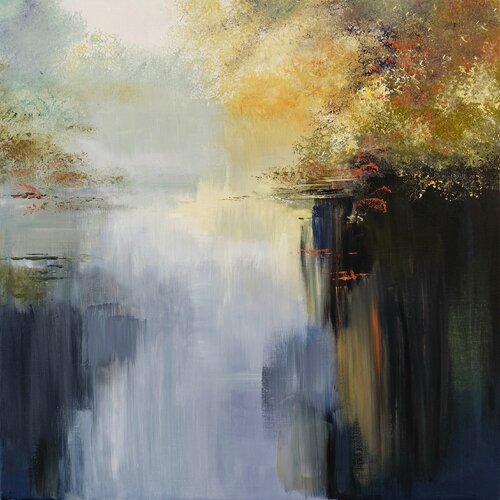 Pond of Emotions 2 - Landscape, Impressionism, Realism Andrea Jacobi