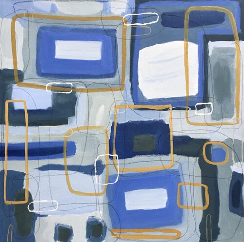 Sectional Blue van Jaye Alison, Schilderij te koop op Singulart